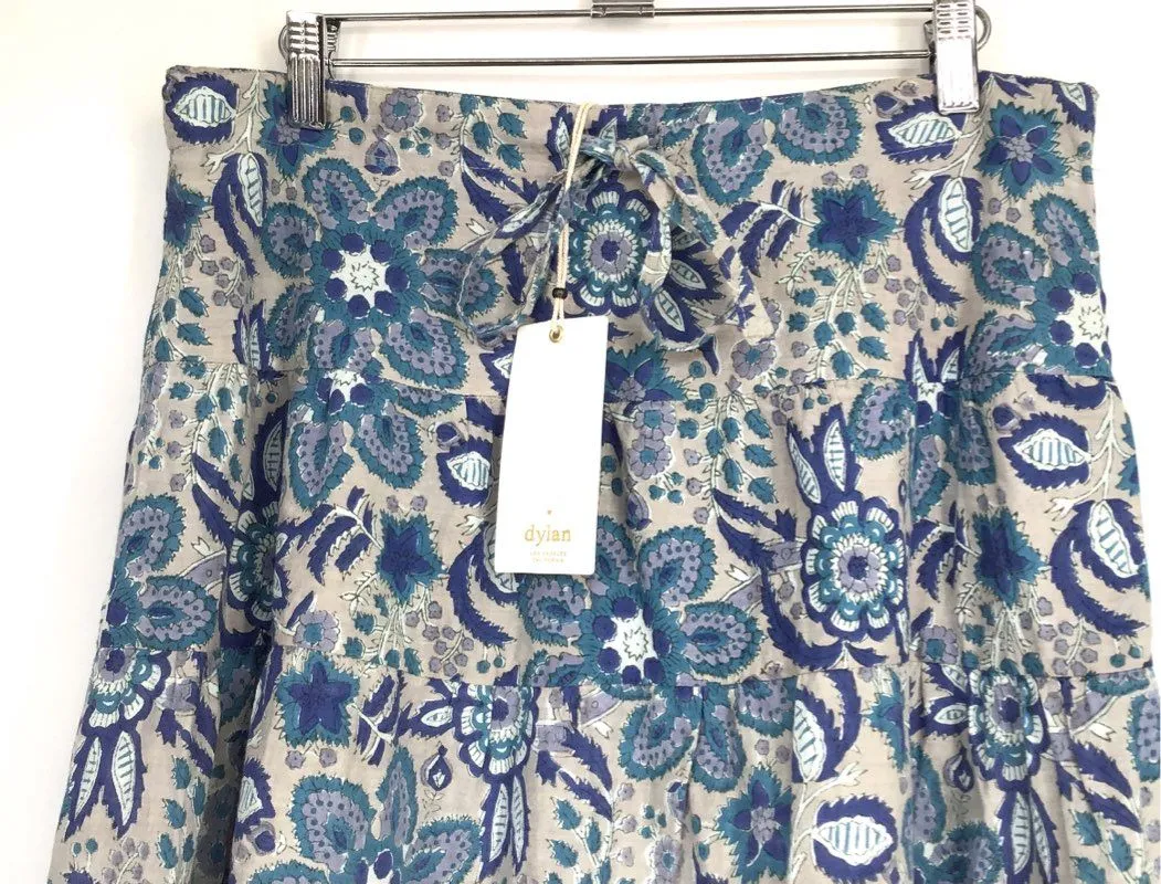 NWT Dylan Women's Blue Floral Flare Skirt - Size S