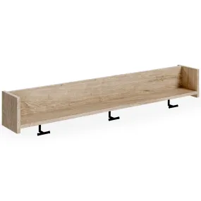 Oliah - Natural - Wall Mounted Coat Rack W/shelf