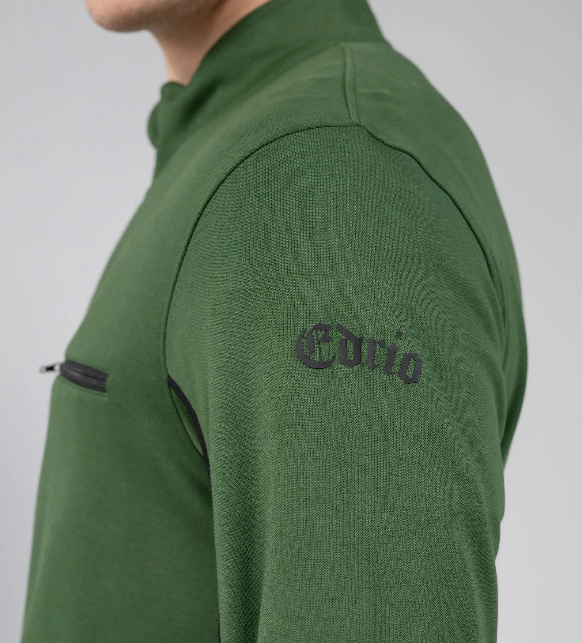 Olive Zipper Play Jacket For Men