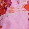 Plus Surplice Neck Knit Floral Jumpsuit