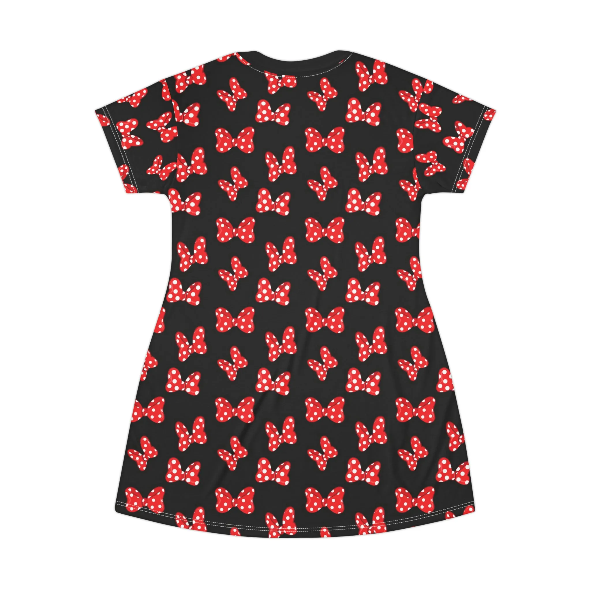 Polka Dot Bows T-Shirt Dress