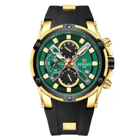 REWARD VIP Men's Watch Calendar Watch Tape watch Quartz Watch Six Pin Watch Sports Men's watch