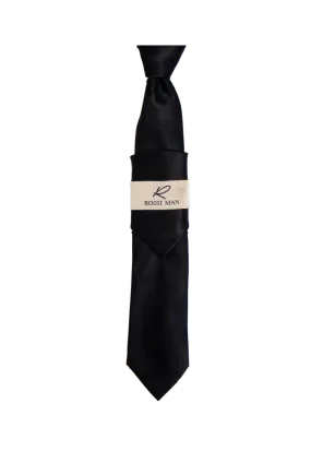 Rossi Man Black Ties and Hanky Set
