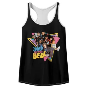 Saved By The Bell Group Triangles Women's Color Block Racerback