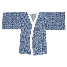 Seigaiha Long Sleeve Kimono Robe