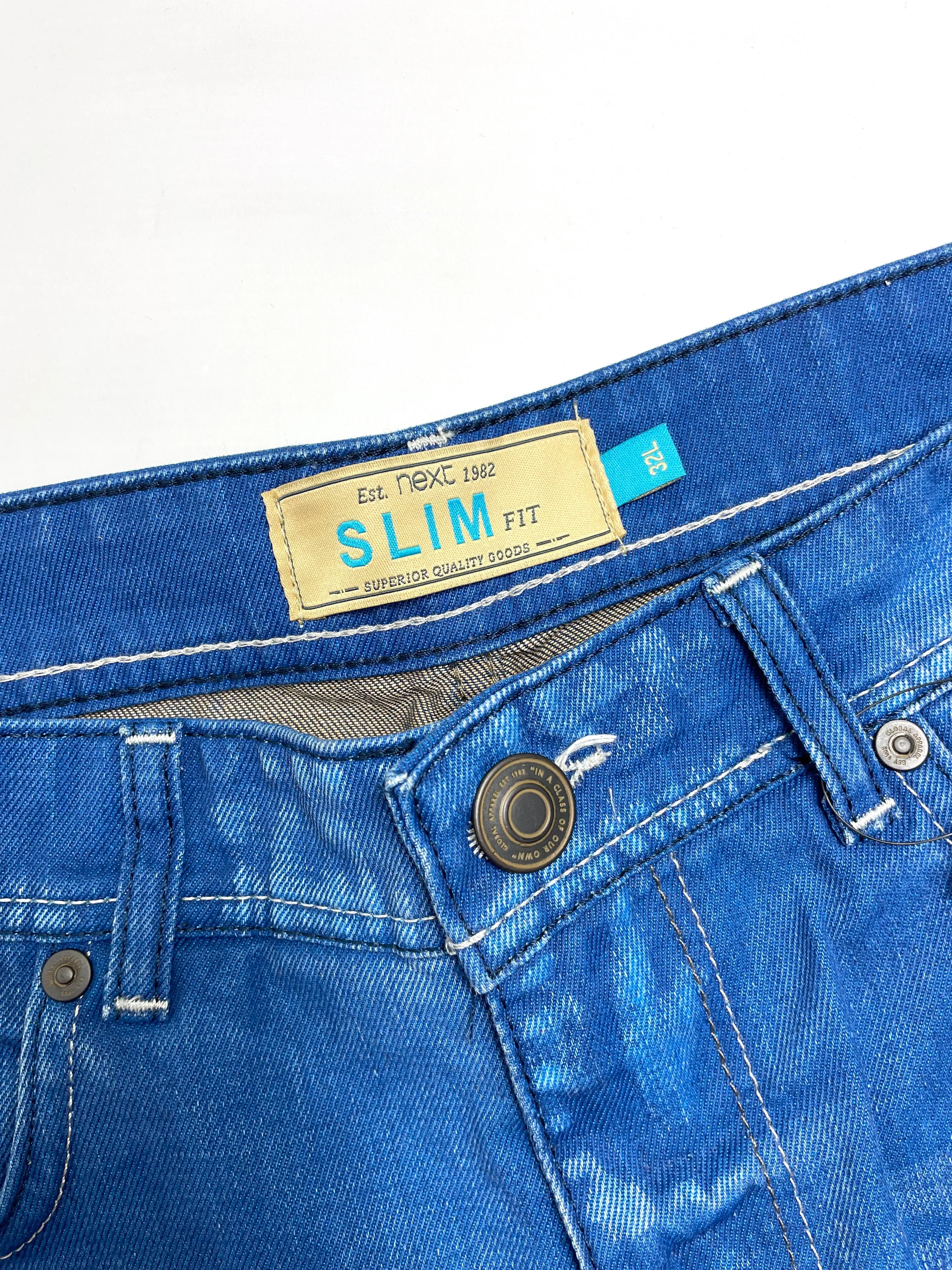 Slim Fit Mens Denim Blue Jeans 32x33