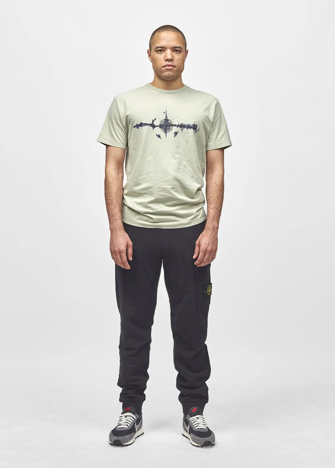 STONE ISLAND: LOGO SS TEE  [MINT GREEN]