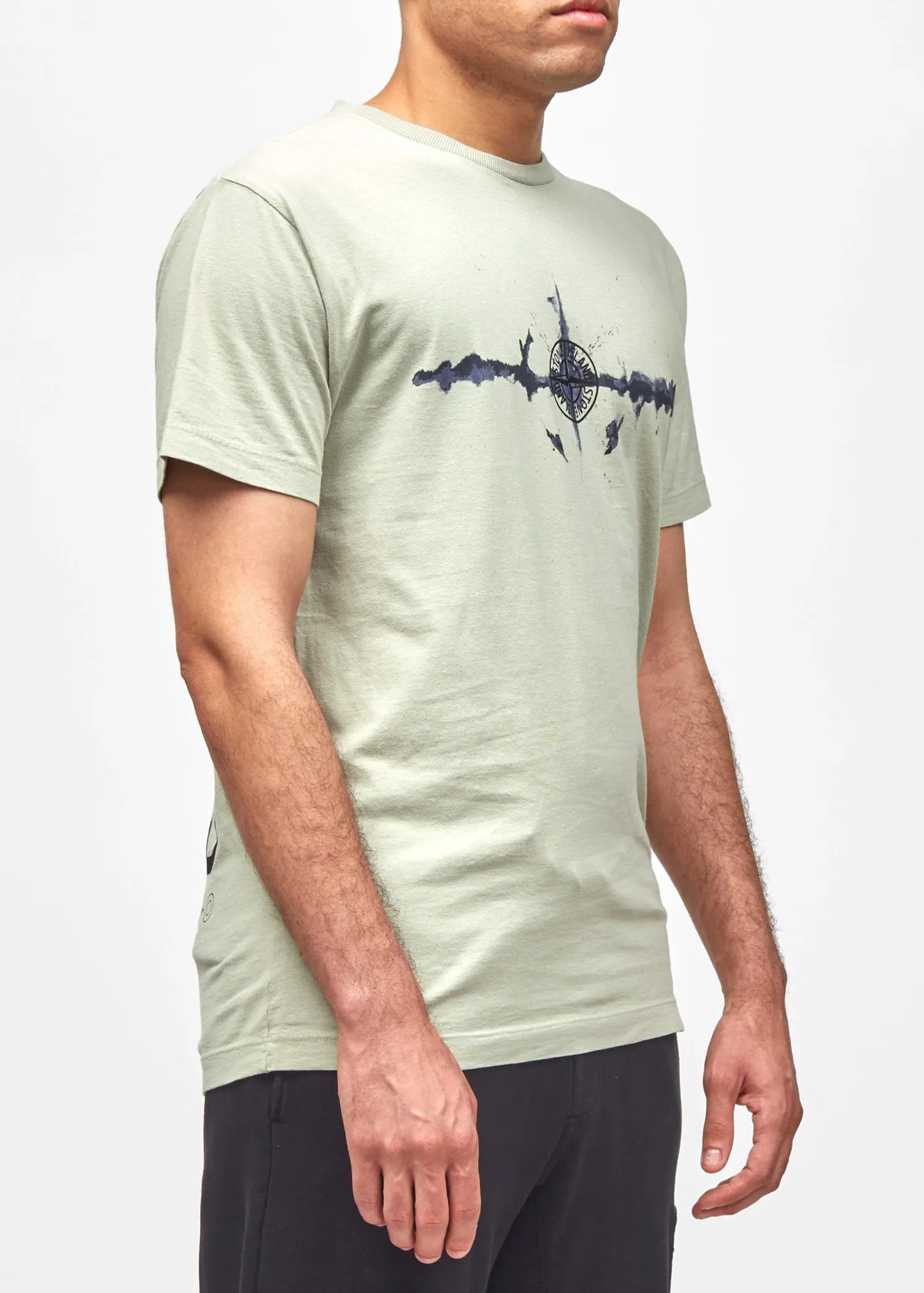 STONE ISLAND: LOGO SS TEE  [MINT GREEN]