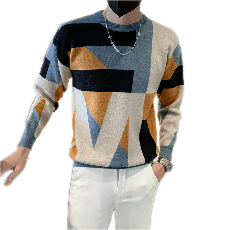Stylish Printed Spliced Loose Asymmetrical T-Shirt Men&#39;s Clothing 2022 Autumn New Oversized Casual Pullovers Korean Tee Shirt