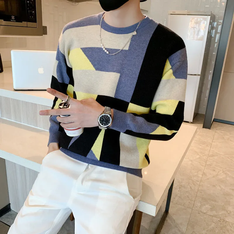 Stylish Printed Spliced Loose Asymmetrical T-Shirt Men&#39;s Clothing 2022 Autumn New Oversized Casual Pullovers Korean Tee Shirt