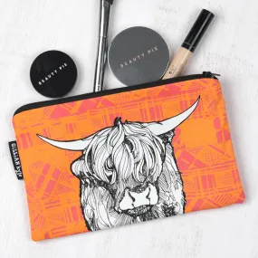 Tartan Cow Accessories Pouch