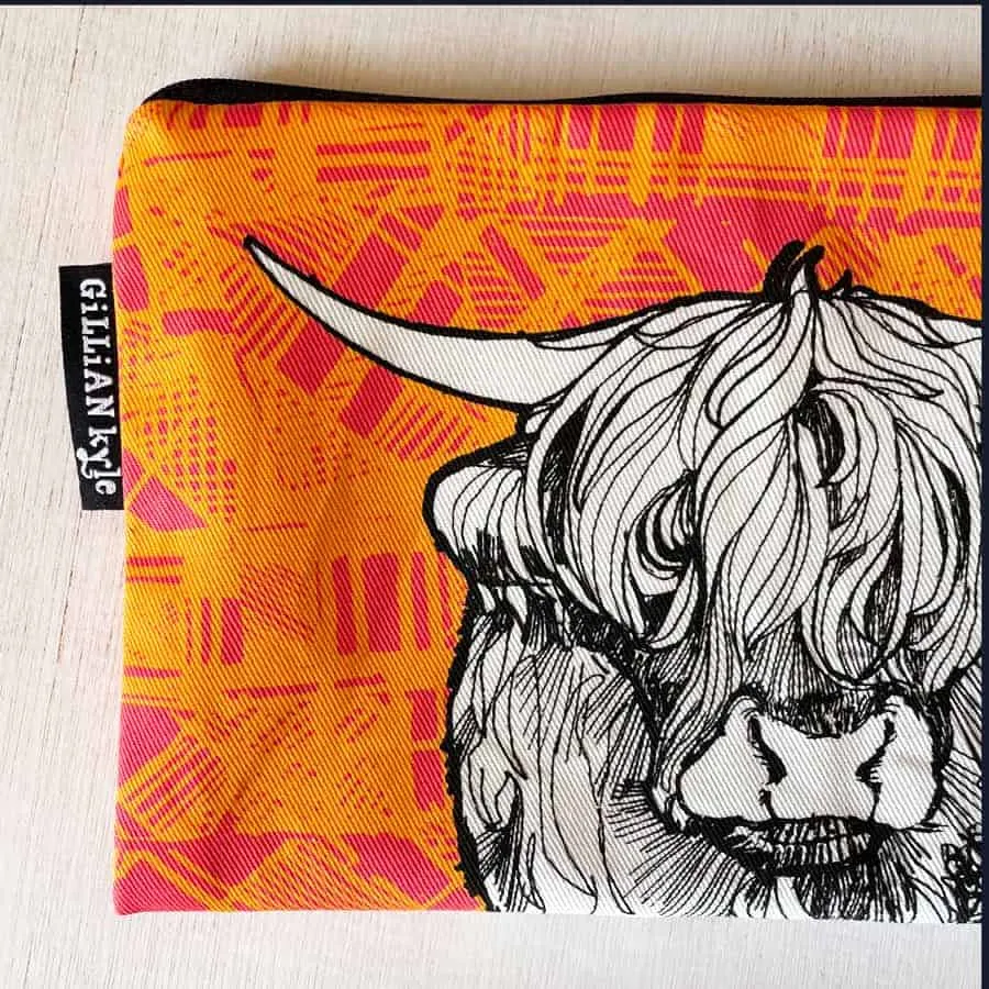 Tartan Cow Accessories Pouch