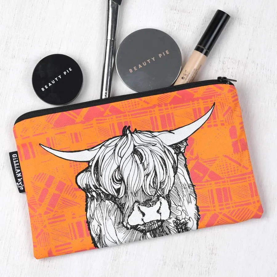 Tartan Cow Accessories Pouch