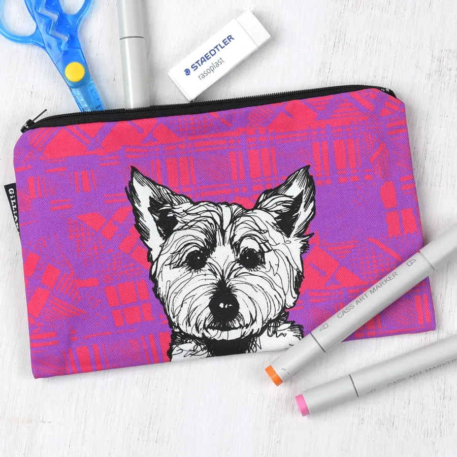 Tartan Westie Accessories Pouch