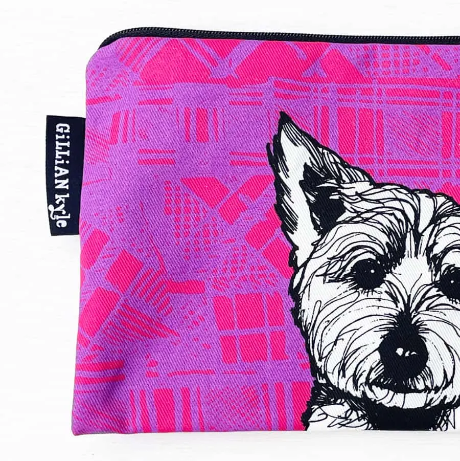Tartan Westie Accessories Pouch