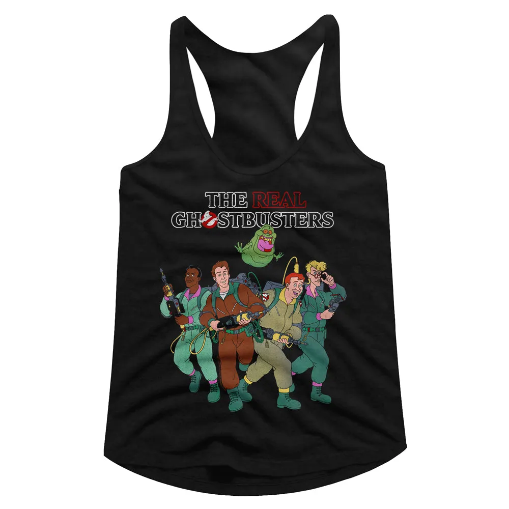 The Real Ghostbusters The Whole Crew Women's Racerback