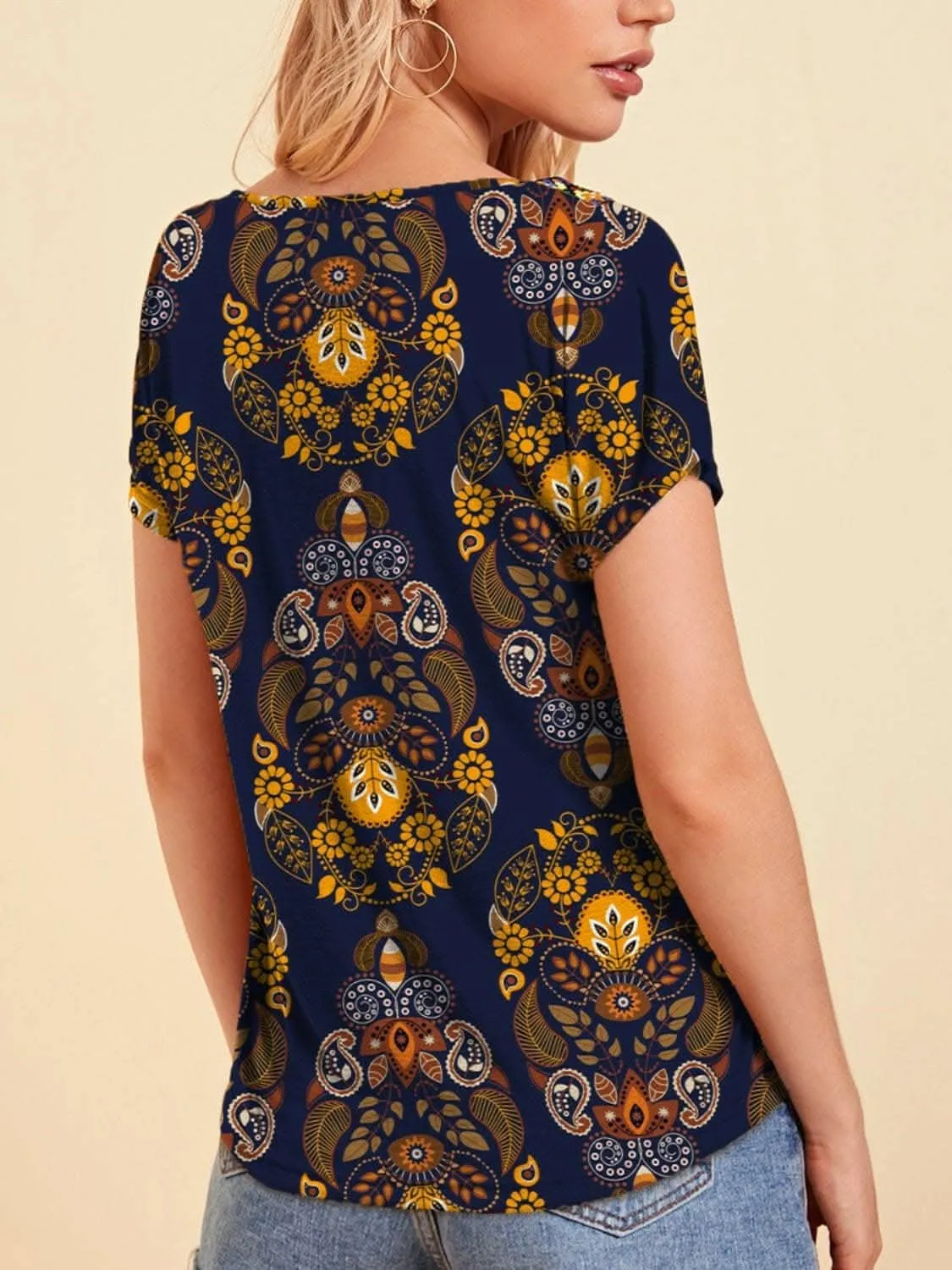 Vibrant V-Neck Tee for Women