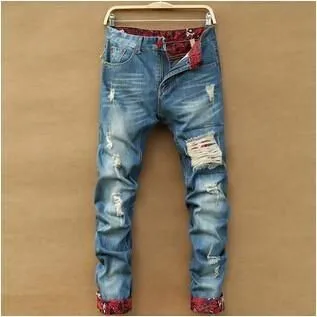 Vintage Distressed Pleated Jeans