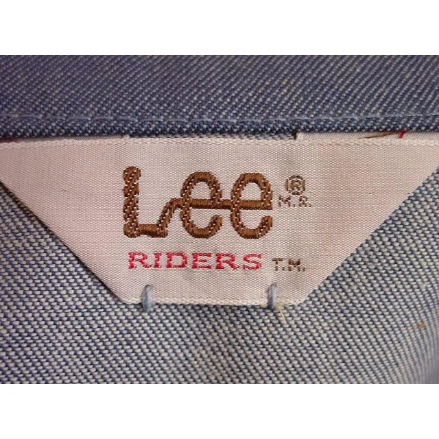 Vintage Mens Denim Workwear Jacket Lee Riders 46 Chest 1970S Never Worn