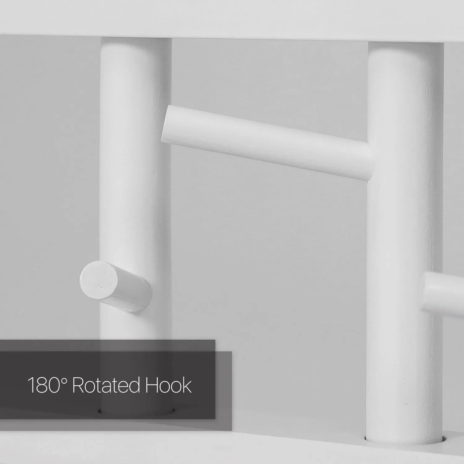 Wall Mounted Coat Hook - # Frame - White