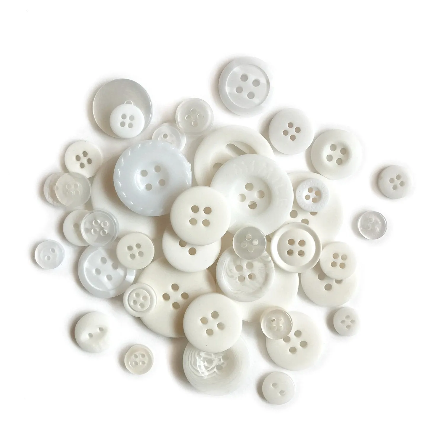 White Wash Buttons