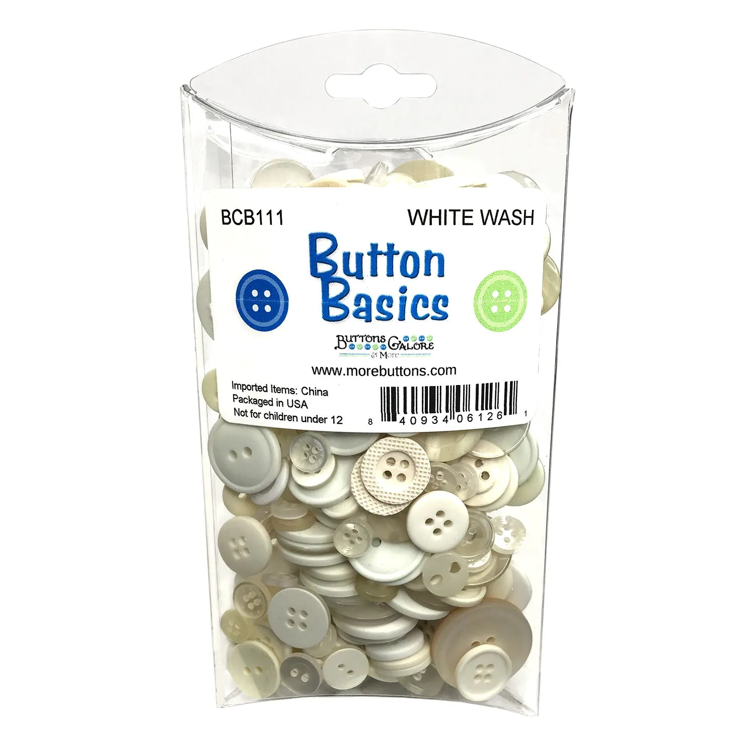 White Wash Buttons