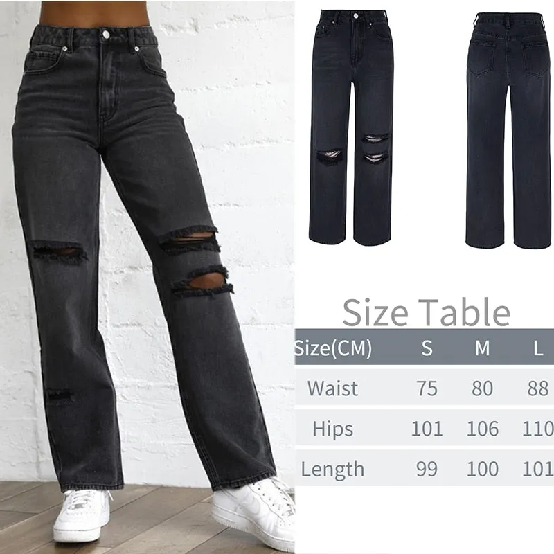Wjczt Tawnie Printed Baggy Y2K Jeans Women's Low Waist jeans Autumn Winter Oversize Wide Leg Baggy Pants Casual Cargo Trousers
