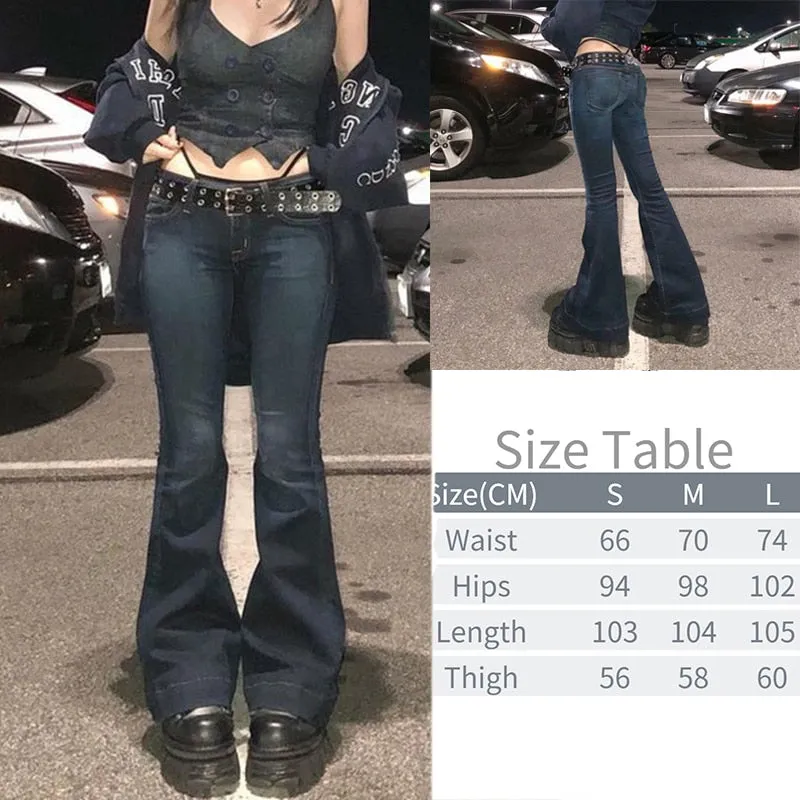 Wjczt Tawnie Printed Baggy Y2K Jeans Women's Low Waist jeans Autumn Winter Oversize Wide Leg Baggy Pants Casual Cargo Trousers