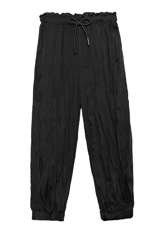 Women's casual trousers summer green thin section loose  thin harem beam feet pants