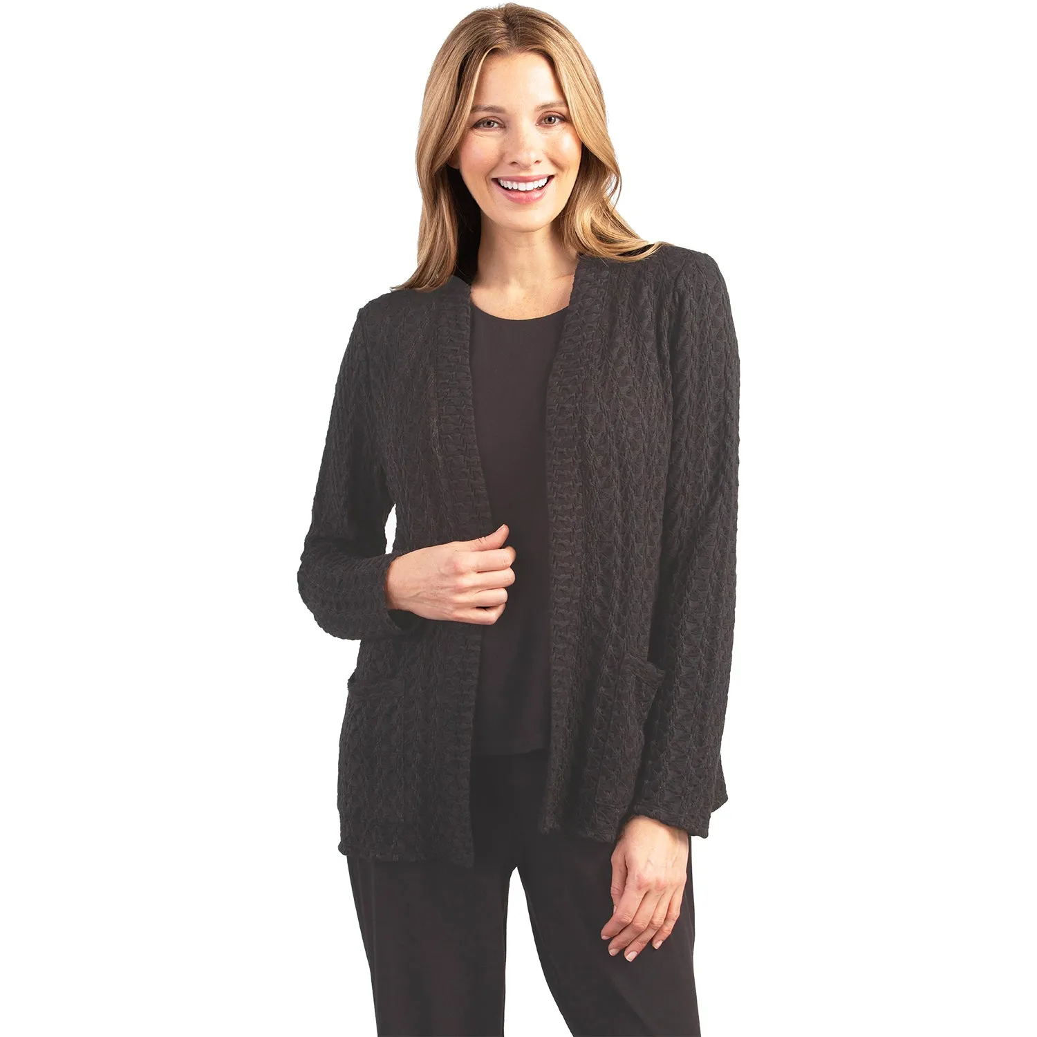 Women's Habitat Shawl Pocket Jacket Black Cobblestone