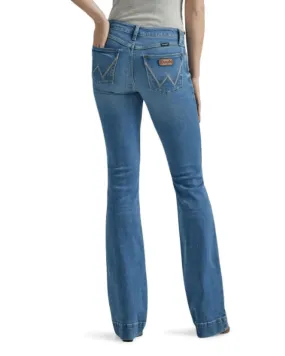 Wrangler Retro Women's Mae Eva Mid Rise Wide Leg Trouser Jean 112346617